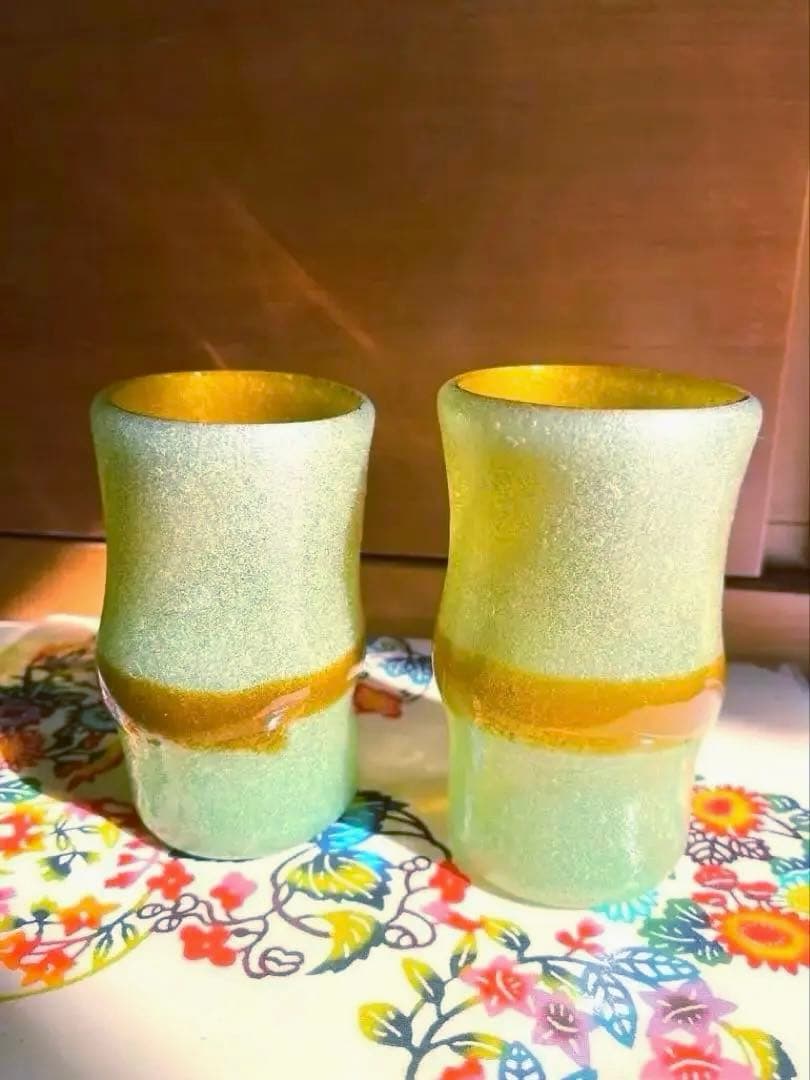 稲嶺盛吉　琉球ガラス　2個セット