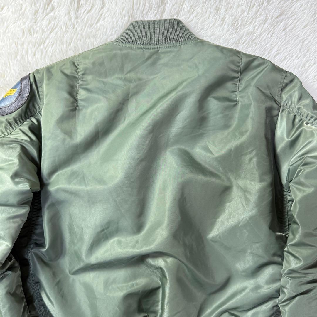 AVIREX MA-1 フライトジャケット 牛革ワッペン M 超短丈 トップガン