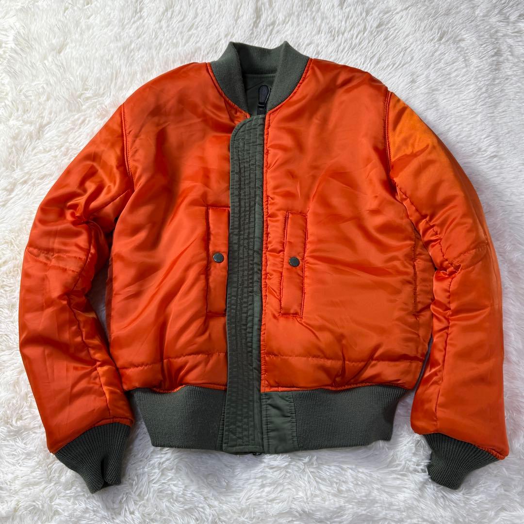 AVIREX MA-1 フライトジャケット 牛革ワッペン M 超短丈 トップガン