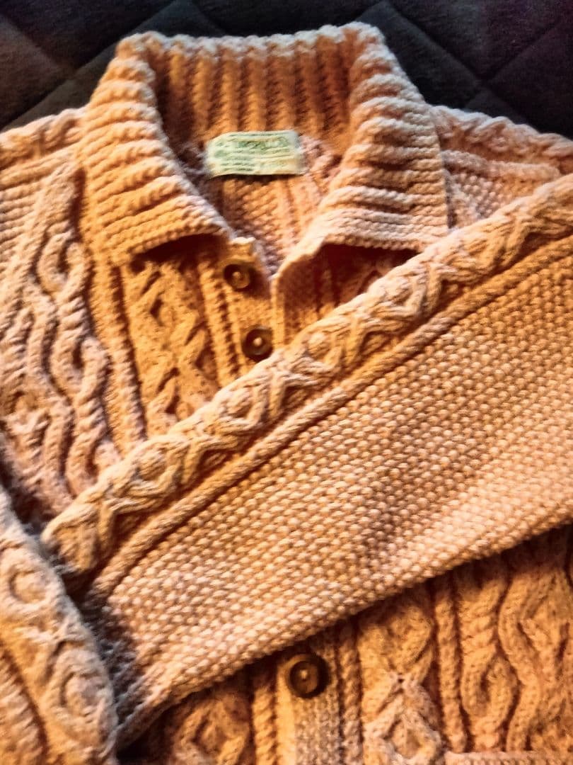 INVERALLAN インバーアラン 3aカーディガン 希少色ペールピンク