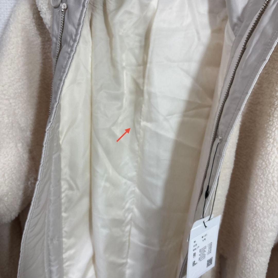 LASUD　ファーフーデッドボアコート　IV　9号　未使用品　定価34000円