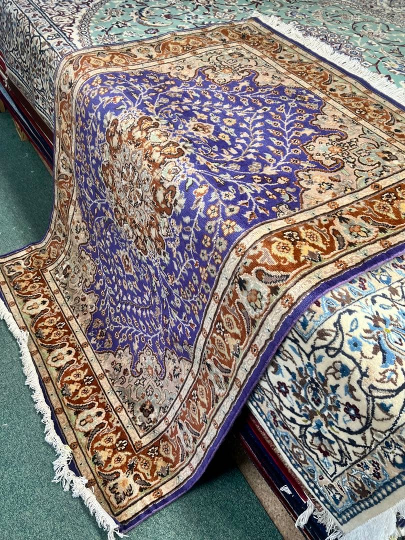 美しいデザインのパキスタンウールラグ/サイズ:190x120cm…. ak7。