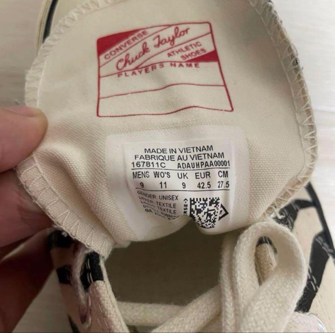 チャックテイラー　希少　ゼブラ柄　converse ct70 ローカット