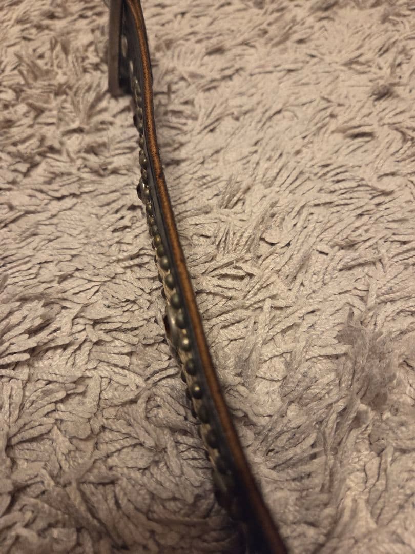 週末お値下げ！本革ヘビ革　スタッズベルト　レザー　ピーナッツ　アメカジ　HTC風