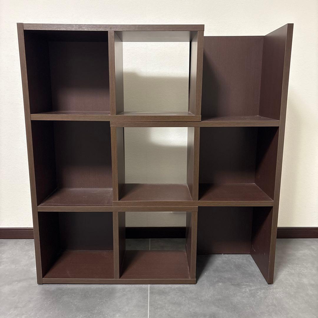 伸縮ディスプレイラック　ダークブラウン