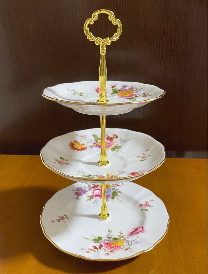 レア ロイヤルクラウンダービー ポジー ケーキスタンド ＊ 3段 アフタヌーン