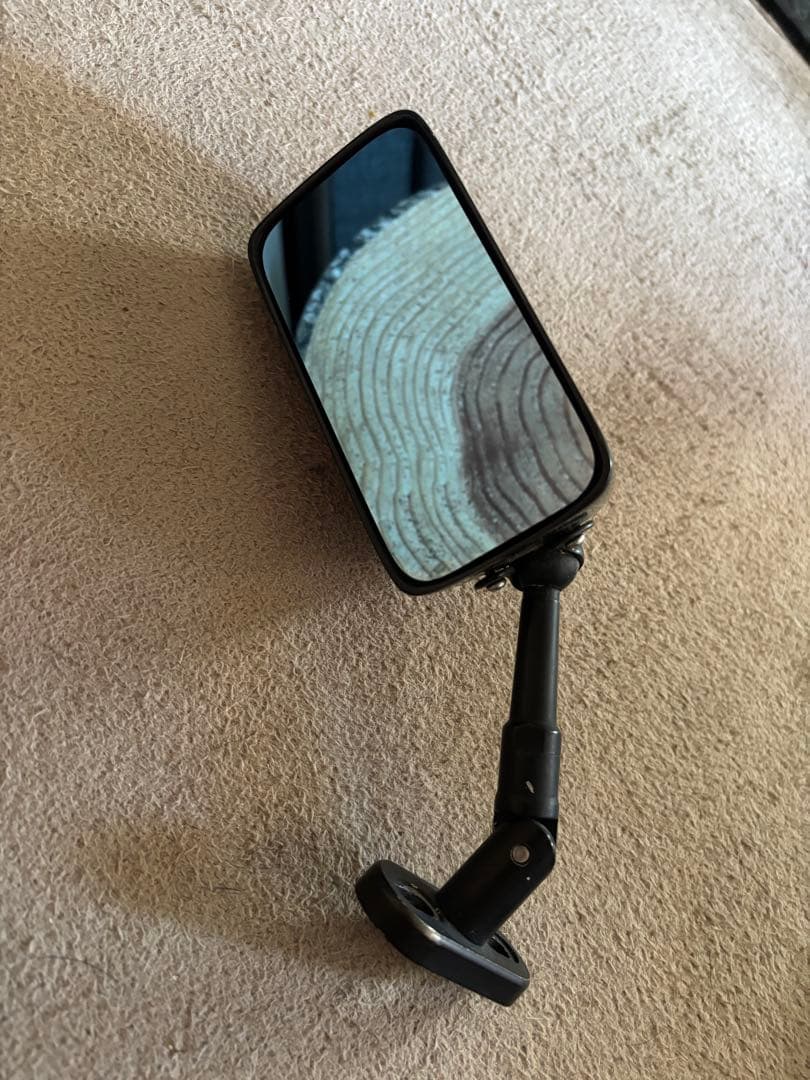 カーボンファイバー バイクミラー 角型　【片側】