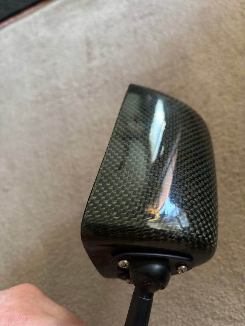カーボンファイバー バイクミラー 角型　【片側】