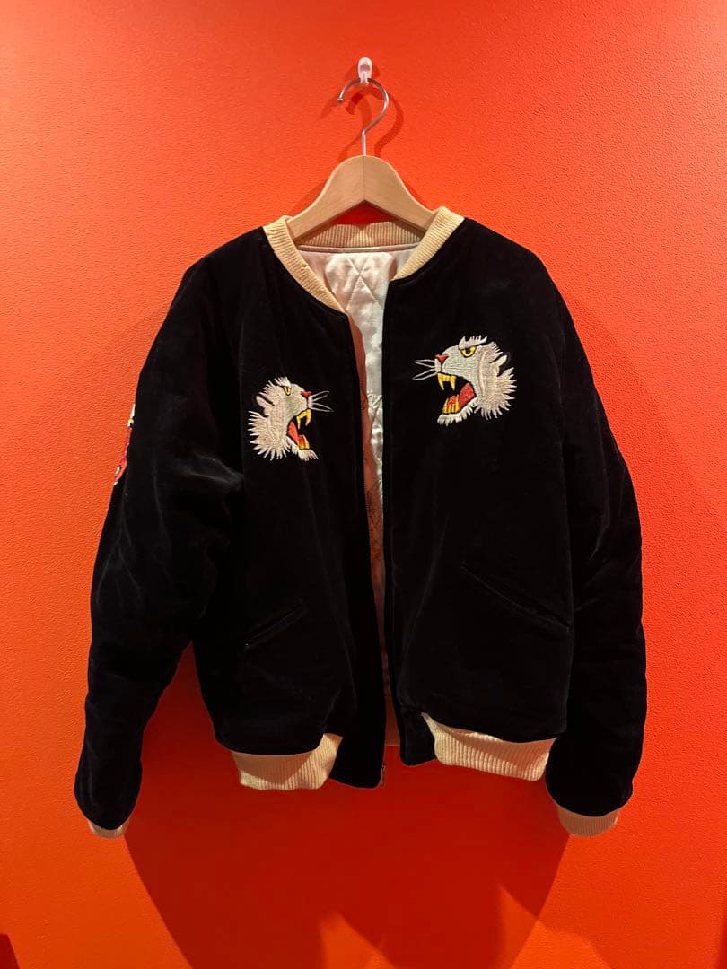 ビンテージ スカジャン　シルバーストーン　別珍　90s