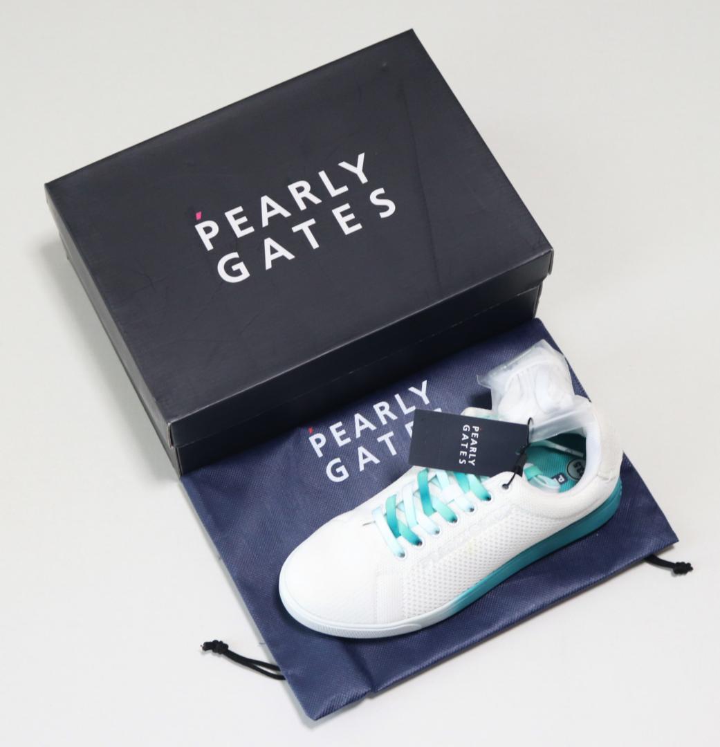 新品【パーリーゲイツ】スマイル グラデーション ゴルシューズ 25cm