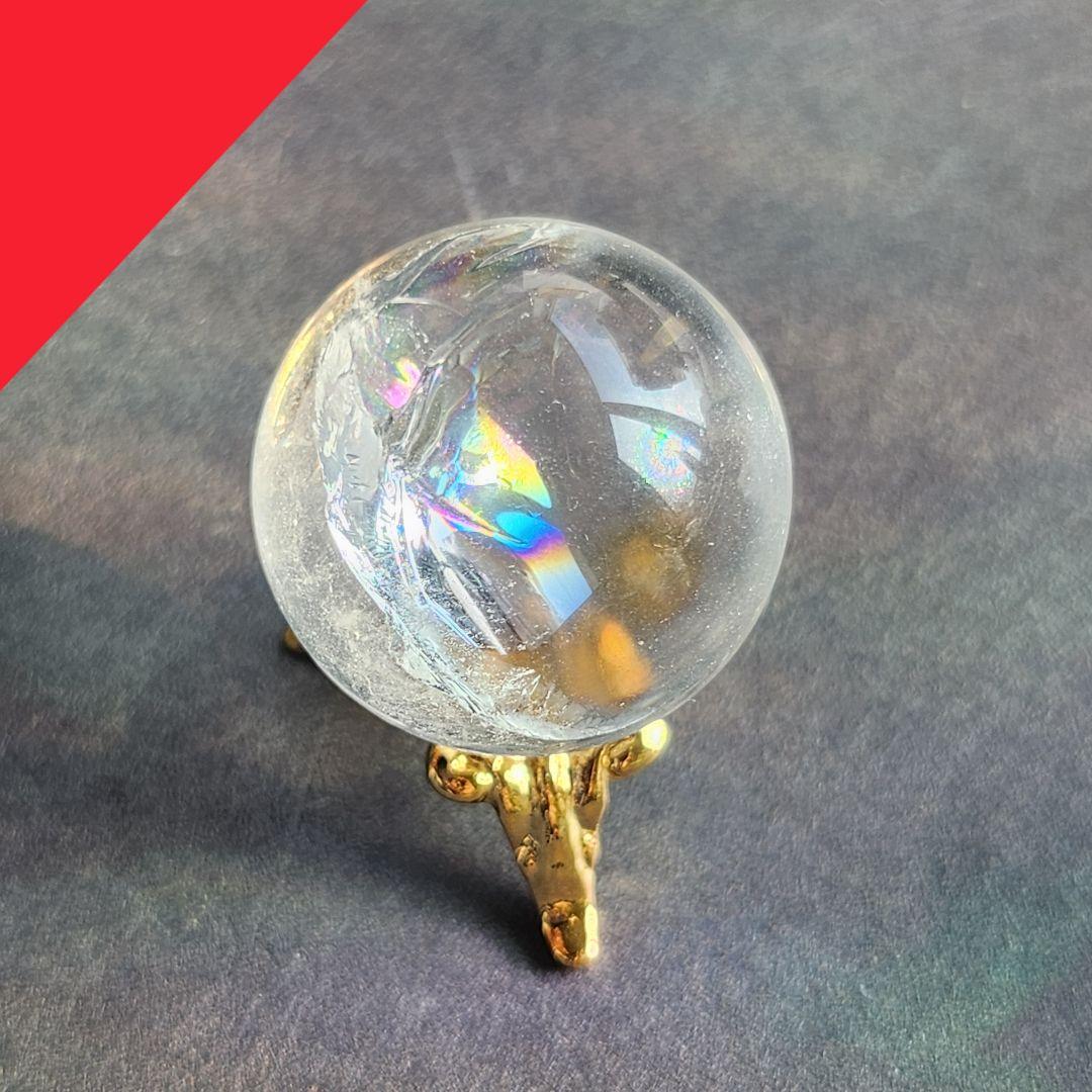【一点物】超 虹入り✨ ヒマラヤ水晶 丸玉 スフィア ✩.*˚天然石×インテリア