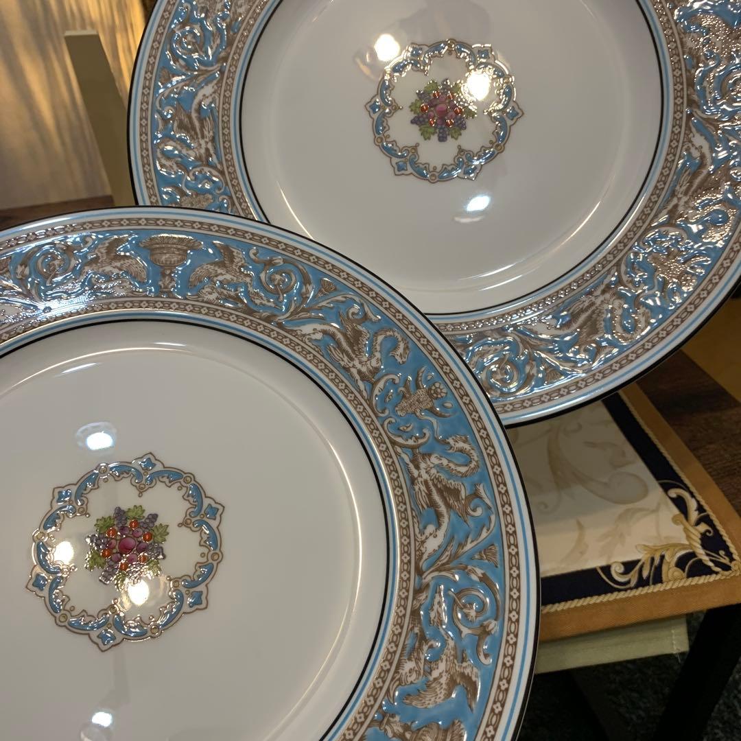 未使用　ウェッジウッド フロレンティーン　ターコイズ　27cmディナープレート