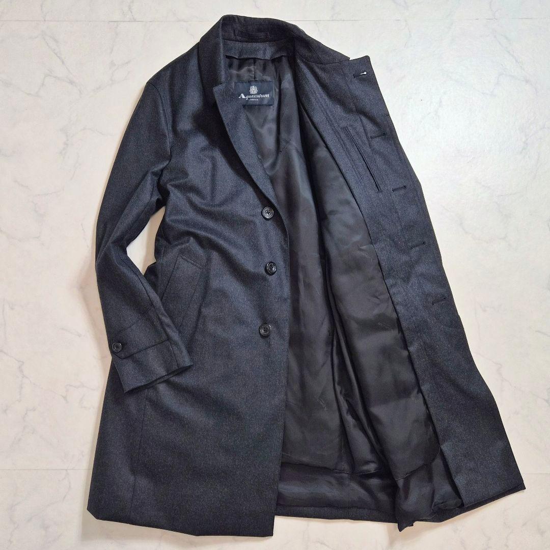 【美品 24AW 】アクアスキュータム ダウン ライナー ステンカラーコート38