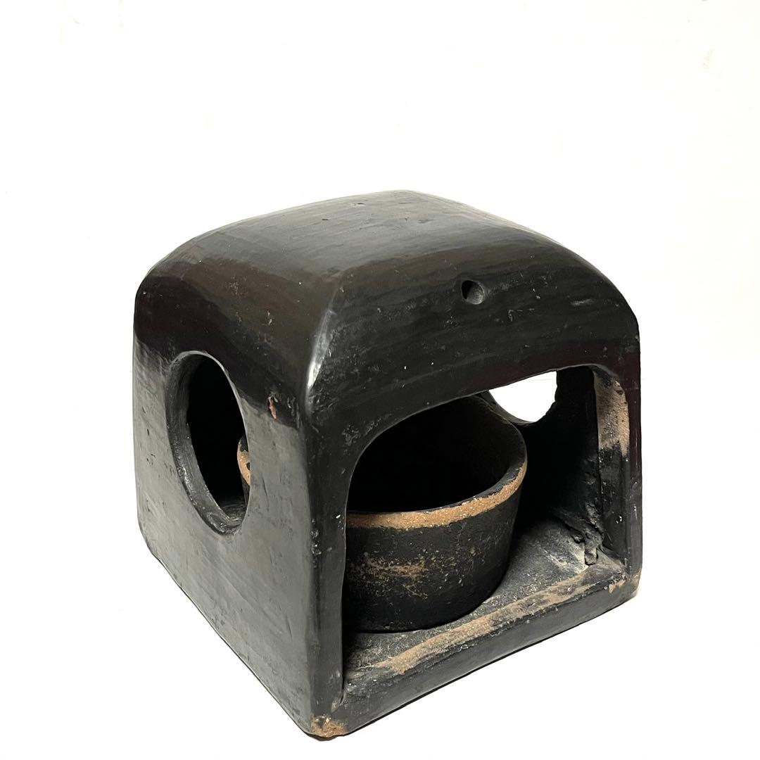 ■時代物・希少■あんか・行火・猫火鉢・置きこたつ・レトロ・古道具・古民具・瓦土製