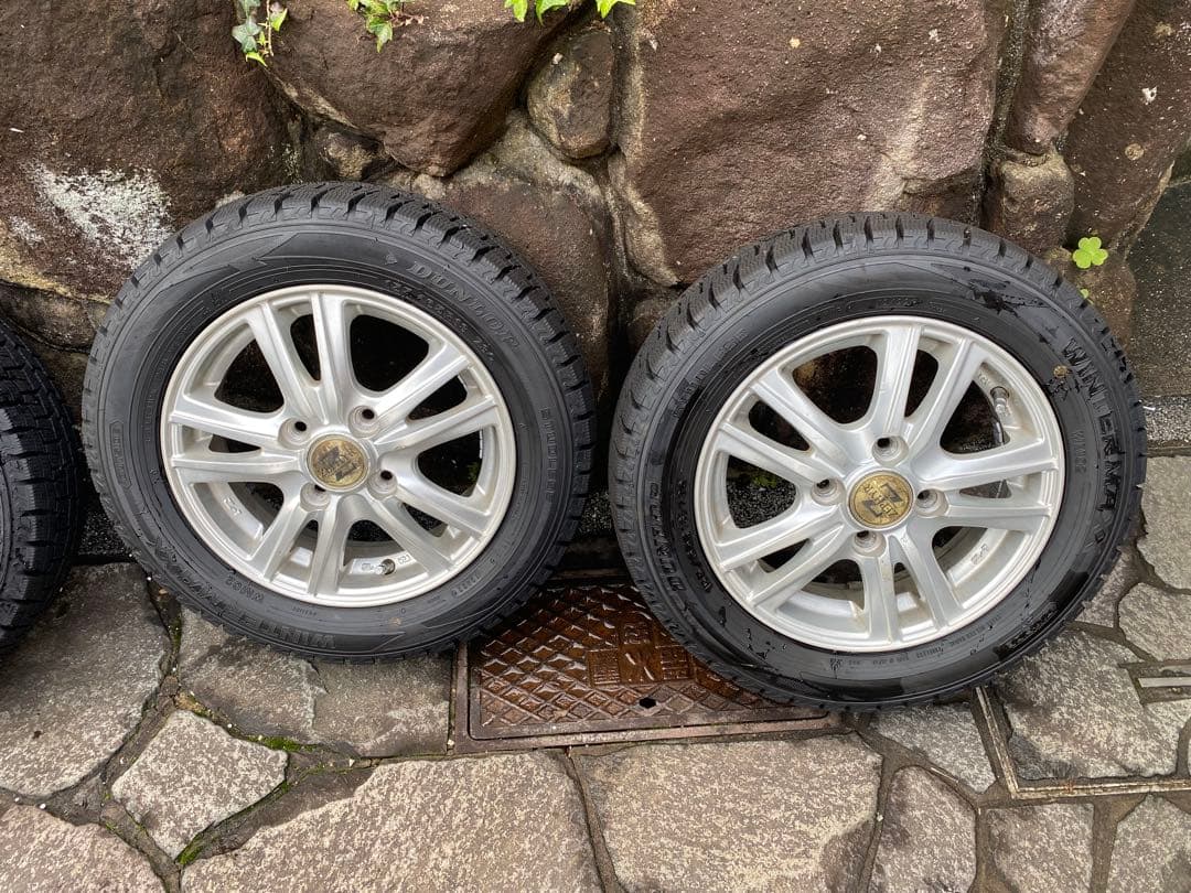 155 65R13 ① スタッドレスタイヤ　溝多め ダンロップ2本 ワゴンR等