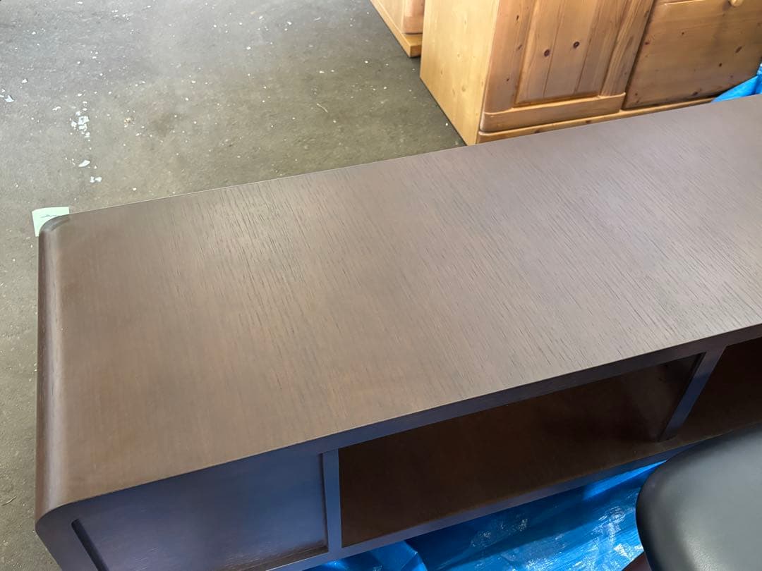 手渡し可 美品 カンディハウス テレビボード エクリプス ガラス棚付 ブラウン