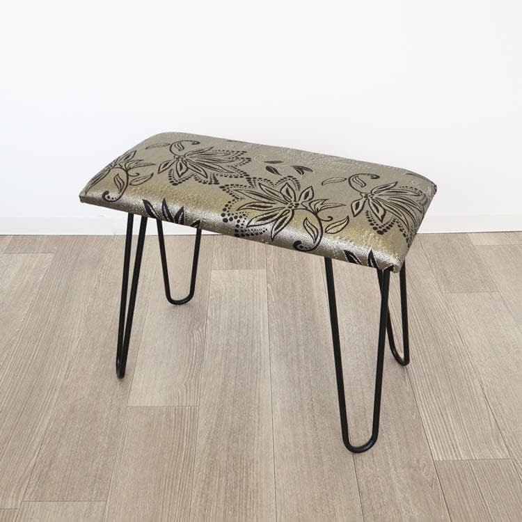 和モダン ベンチスツール シルバーゴールド