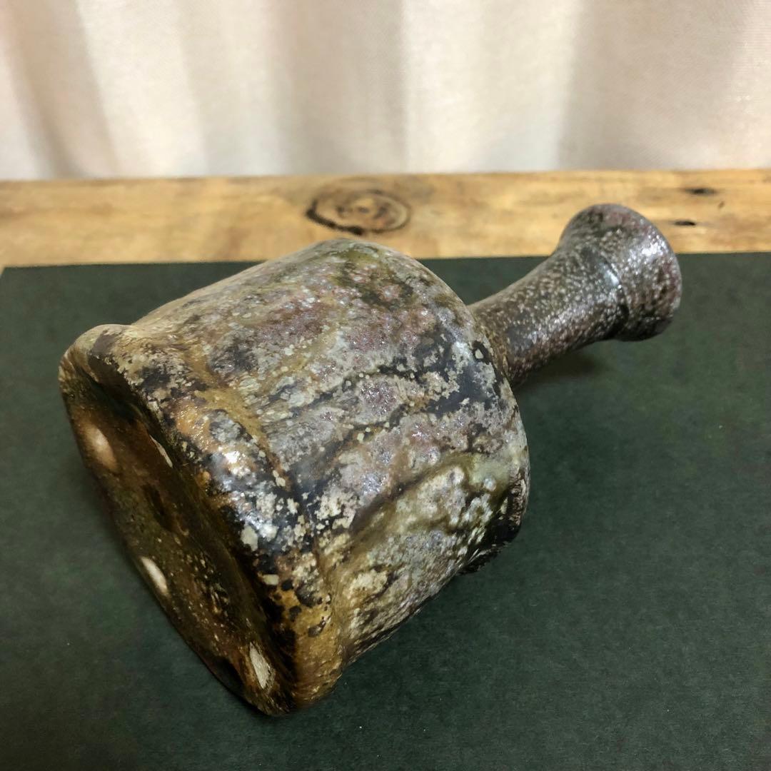 佐久知炎仙 秘色南蛮花器 共箱 茶道具