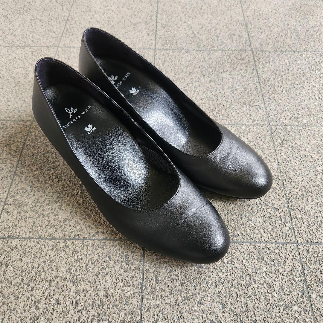 極美品★Wacoal サクセスウォーク パンプス 黒24.5㎝3E 209