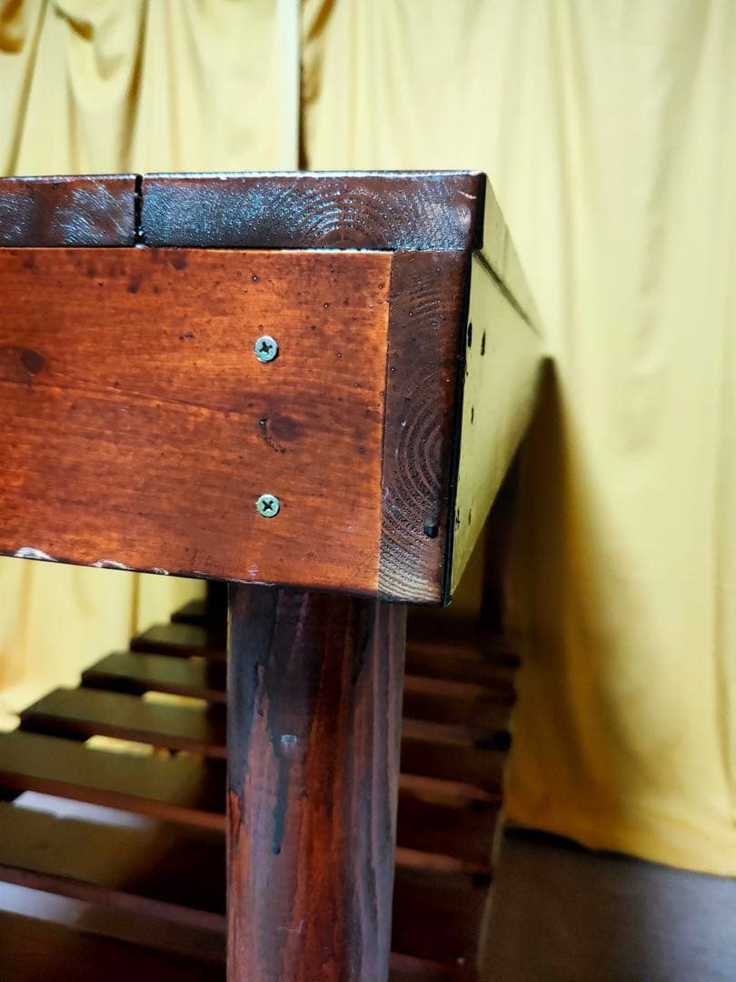 北欧家具 木製 アンティーク 大型作業台 テーブル 書斎デスク 収納 店什器展示