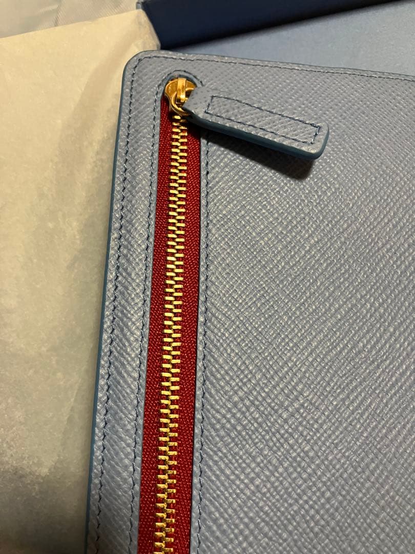 SMYTHON ✨パナマ　ジップカレンシーケース✨ライトブルー