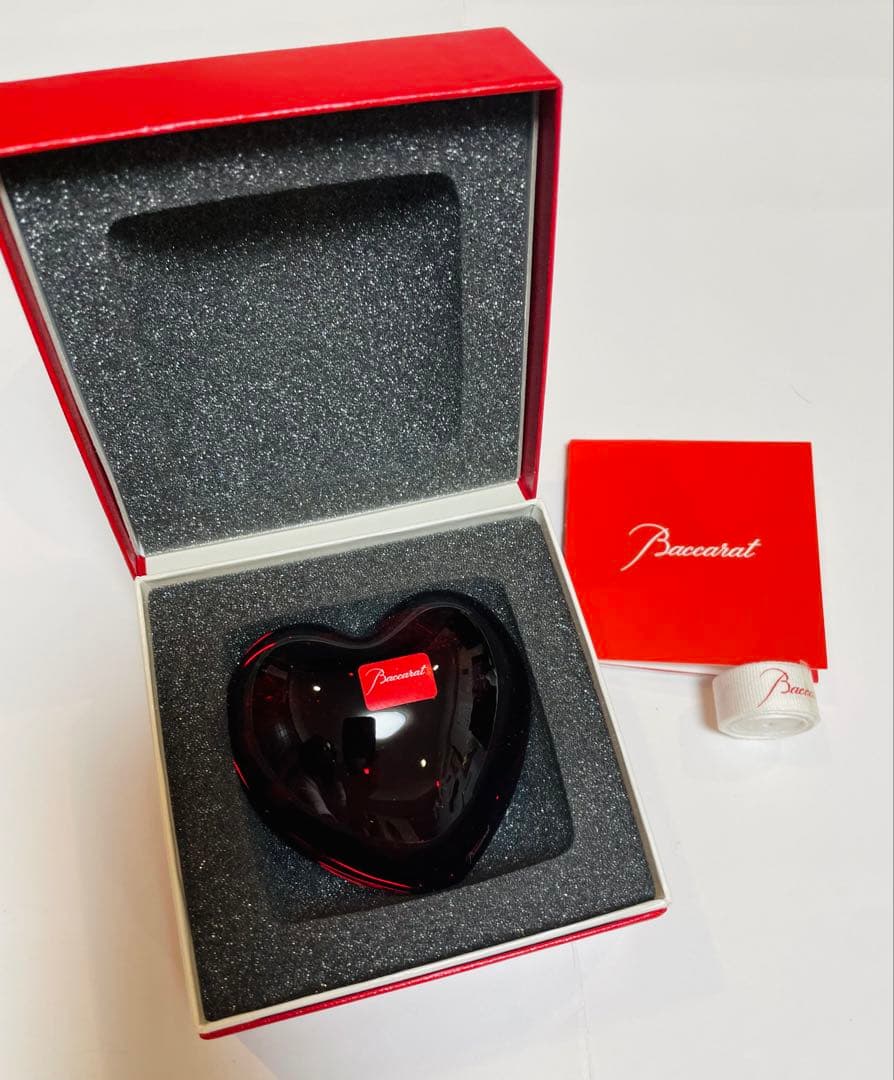 Baccarat ハート型クリスタル置物