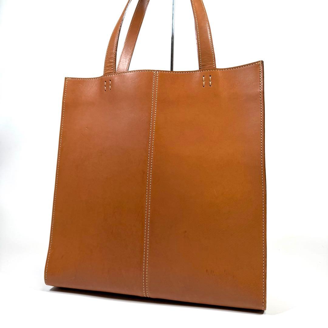 【美品】土屋鞄　トートバッグ　NATURA ナチューラ　ヌメ革　キャメル