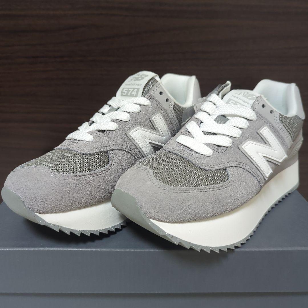 New Balance WL574ZSDB　グレー スニーカー 24cm