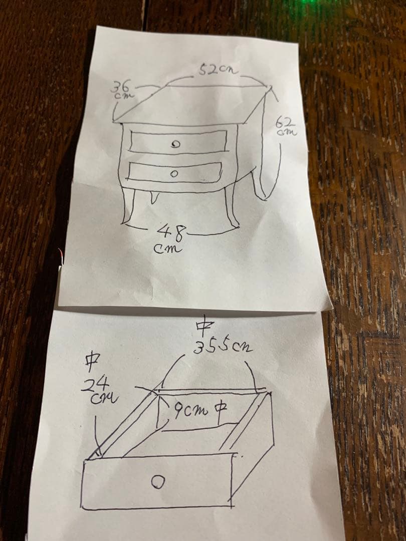 アンティーク　キャビネット　トールペイント　チェスト