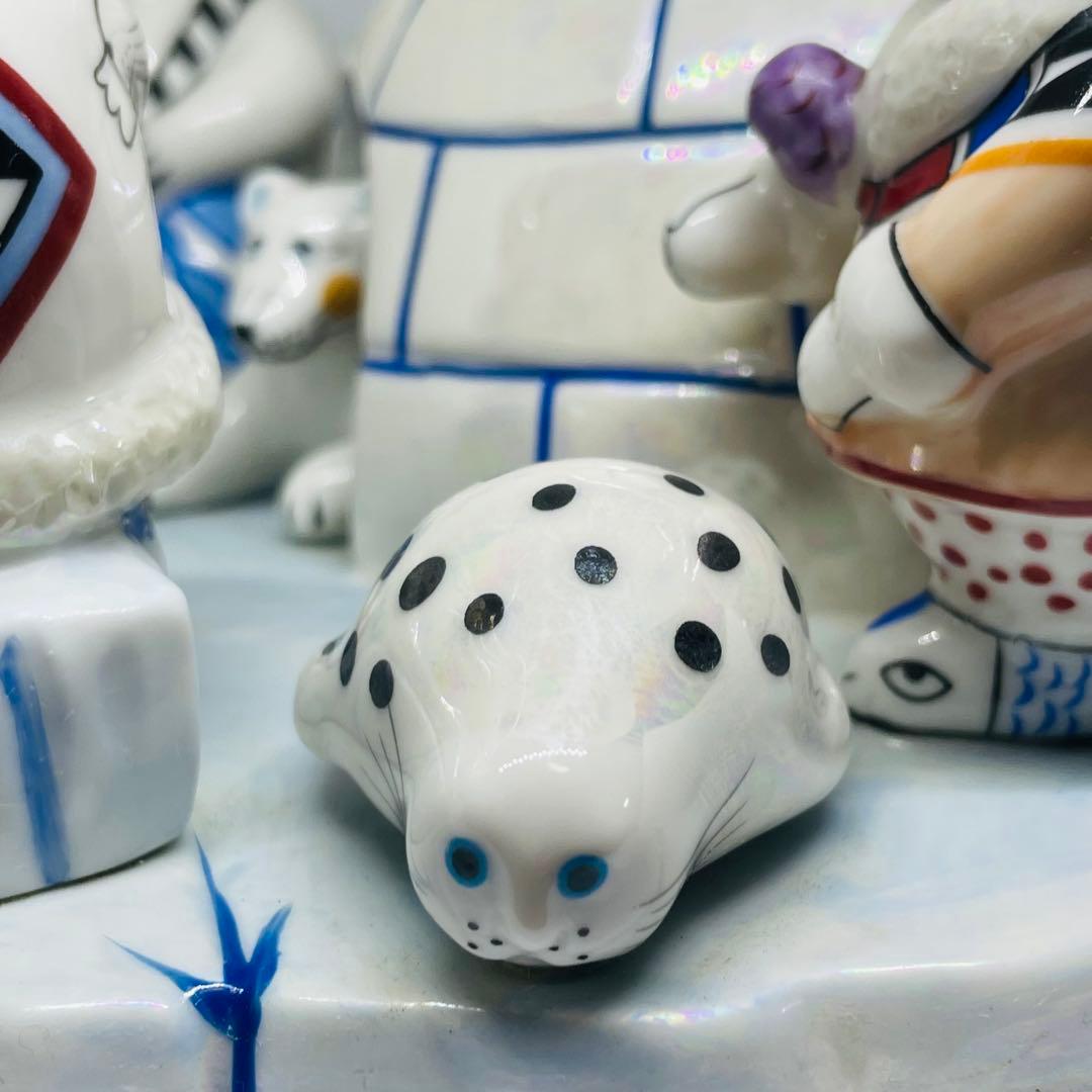 廃盤品　ビレロイ&ボッホ　グリーンランドイグルー 北極　動物　フィギュリン