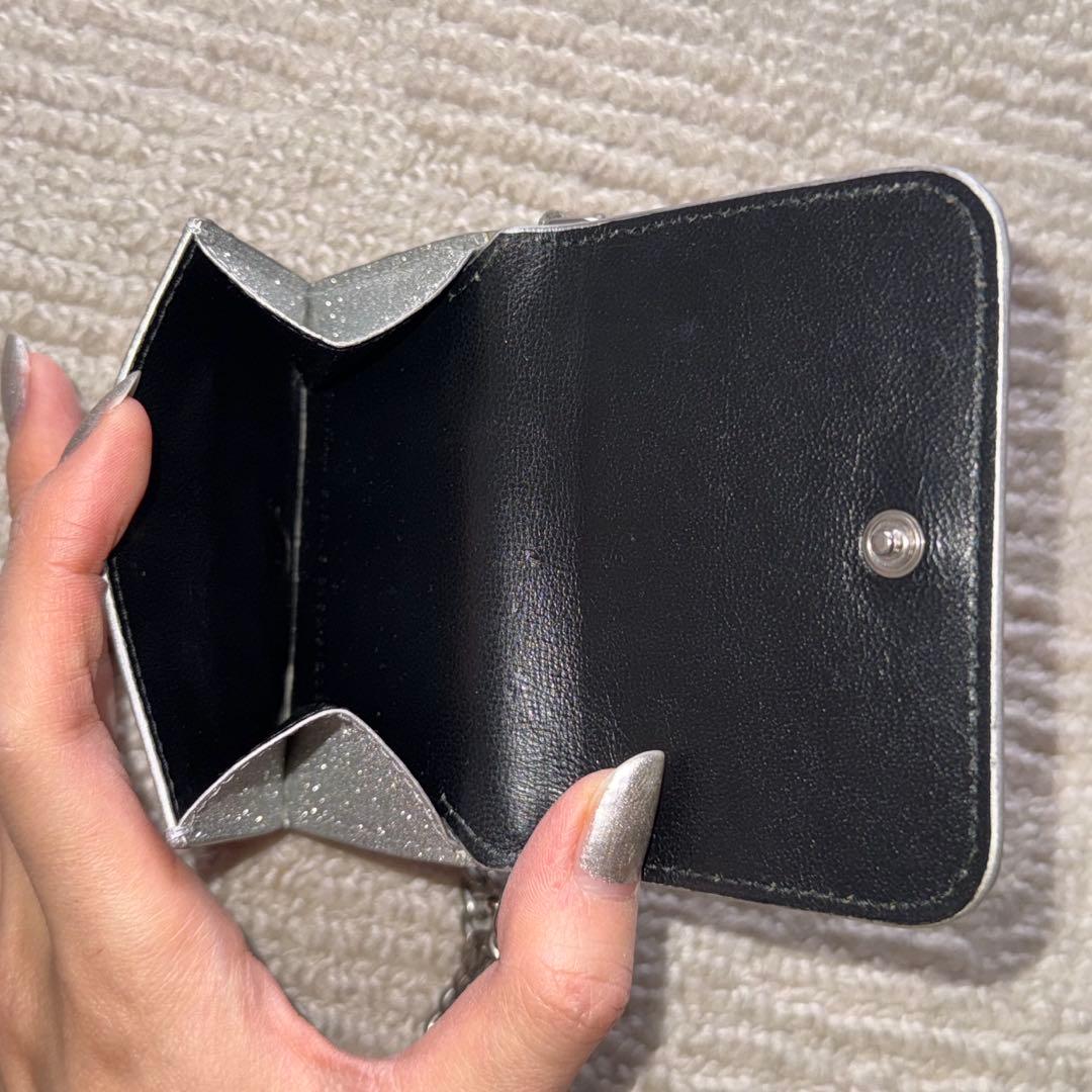 【BALENCIAGA】 三つ折り 財布 バッグ チェーン ウォレット