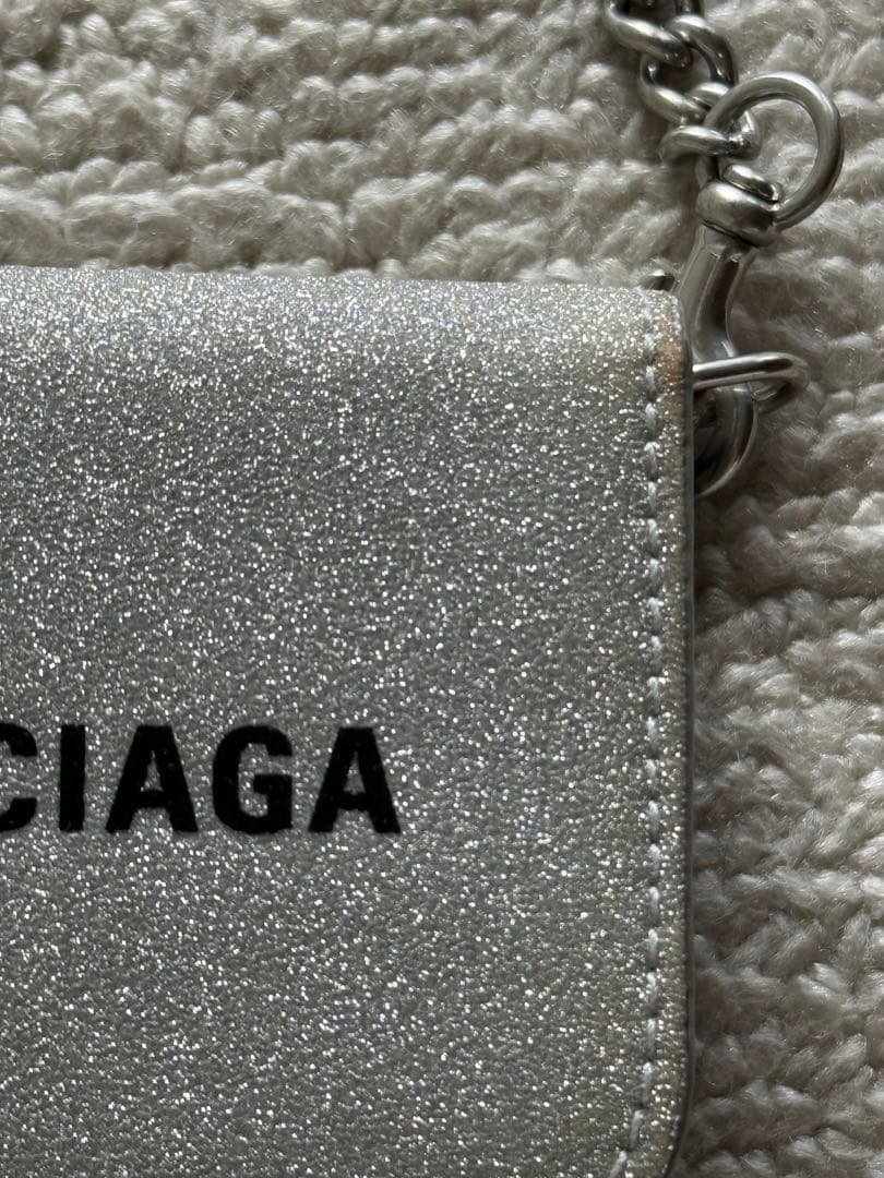 【BALENCIAGA】 三つ折り 財布 バッグ チェーン ウォレット