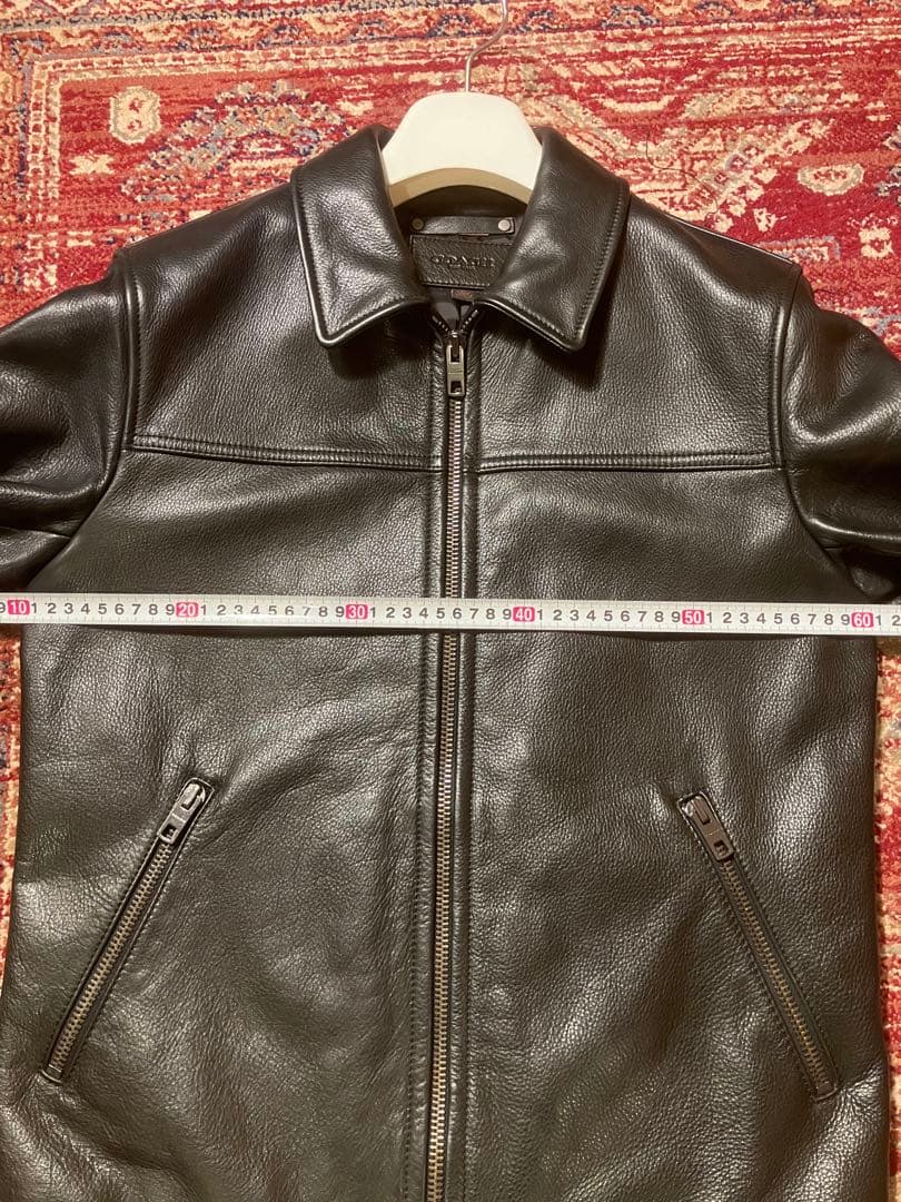 COACH コーチ 牛革 シングルレザージャケット Sサイズ