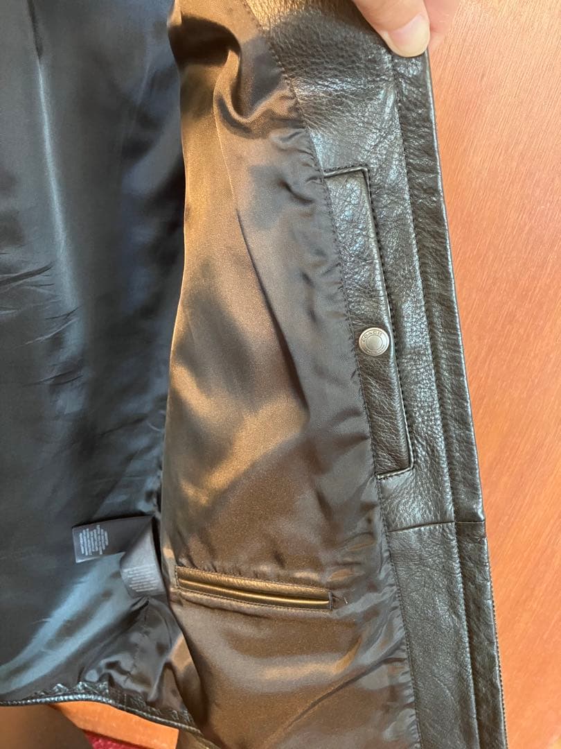 COACH コーチ 牛革 シングルレザージャケット Sサイズ