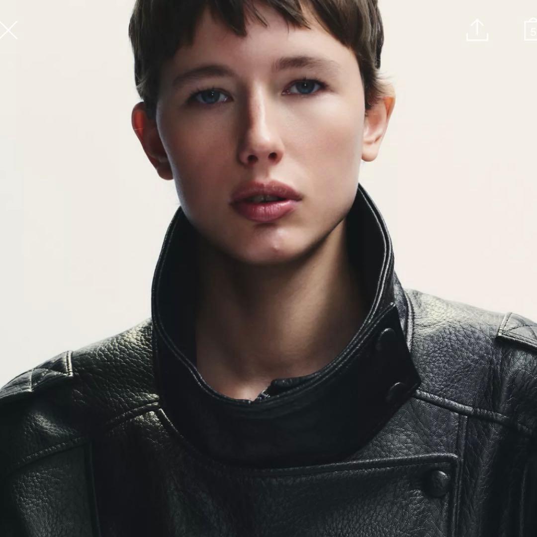 新品　ZARA フェイクレザージャケット