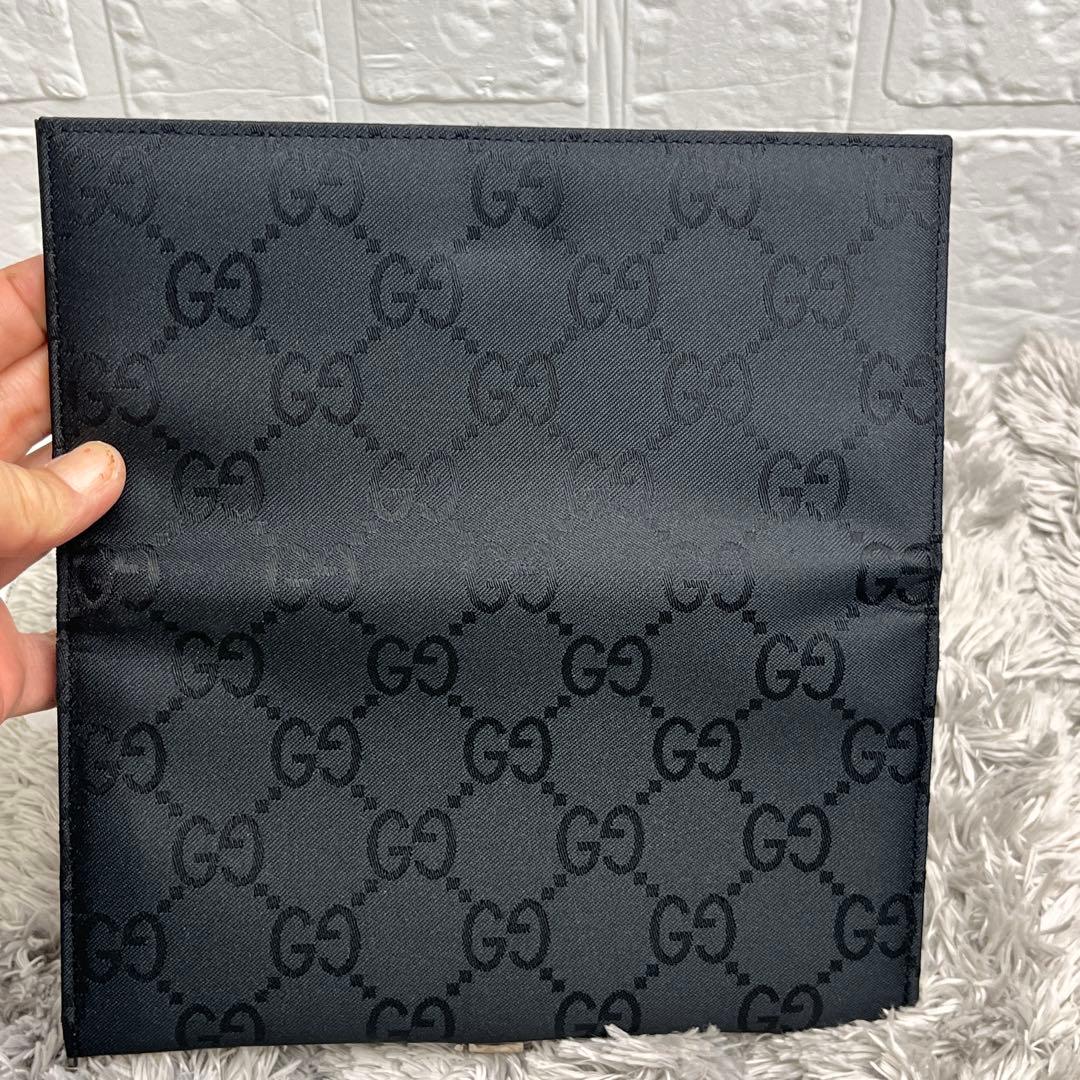 良品✨GUCCI 大きめGG ナイロン 長財布　ロゴクリップ　メンズ　レディース