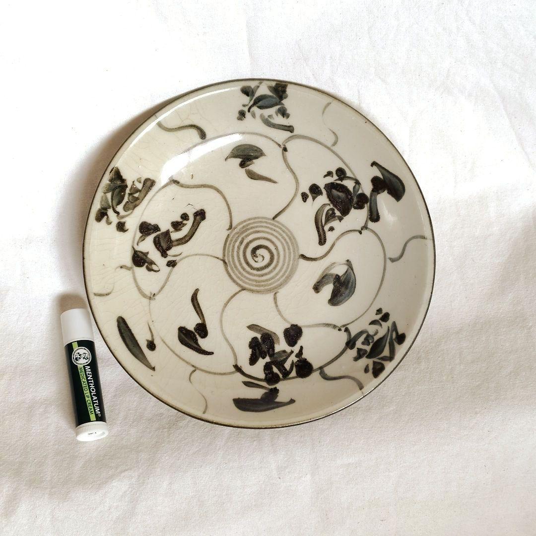 中国 清朝 華南磁器 輸出雑器 皿　渦巻 草花文