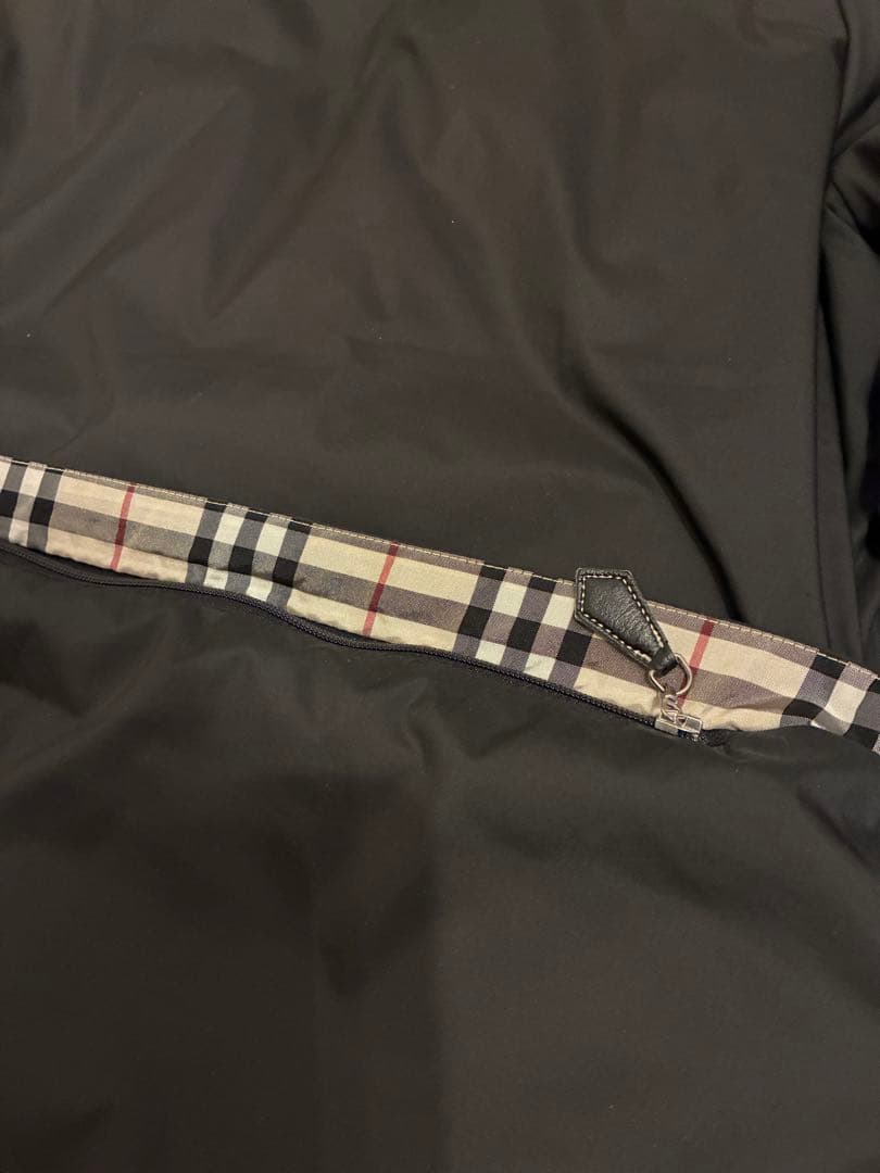 極美品 バーバリー ダウンジャケット フード 2way ノバチェック 黒