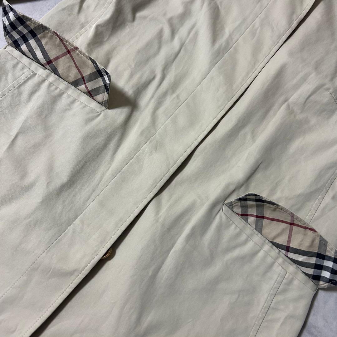 美品✨バーバリーロンドン ステンカラーコート　比翼 ロングノバチェック ベージュ
