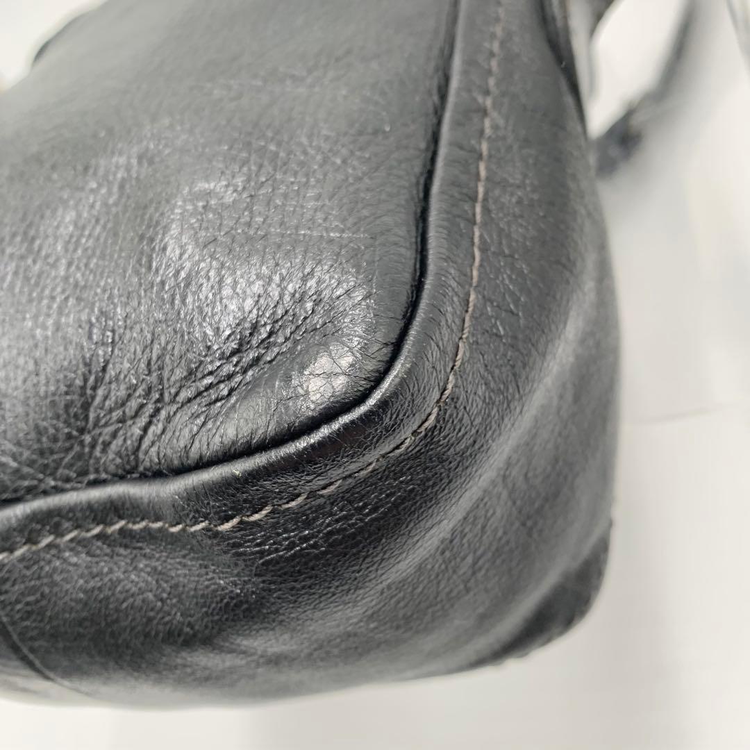 ポーター PORTER トスカーナ レザー ショルダー バッグ ブラック