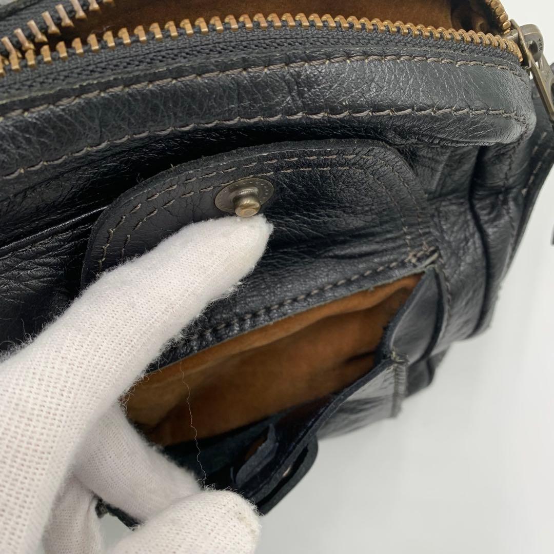 ポーター PORTER トスカーナ レザー ショルダー バッグ ブラック