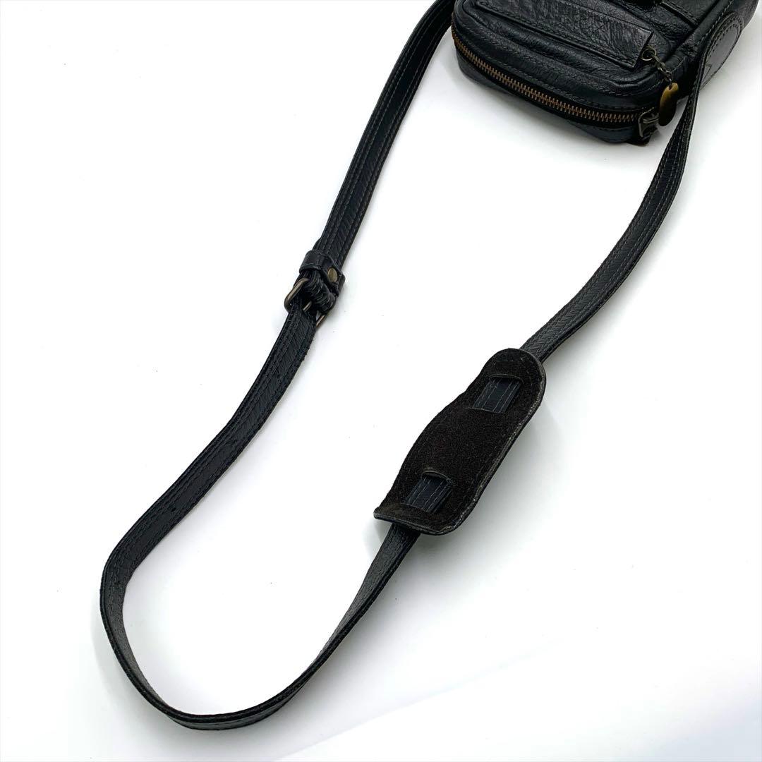 ポーター PORTER トスカーナ レザー ショルダー バッグ ブラック