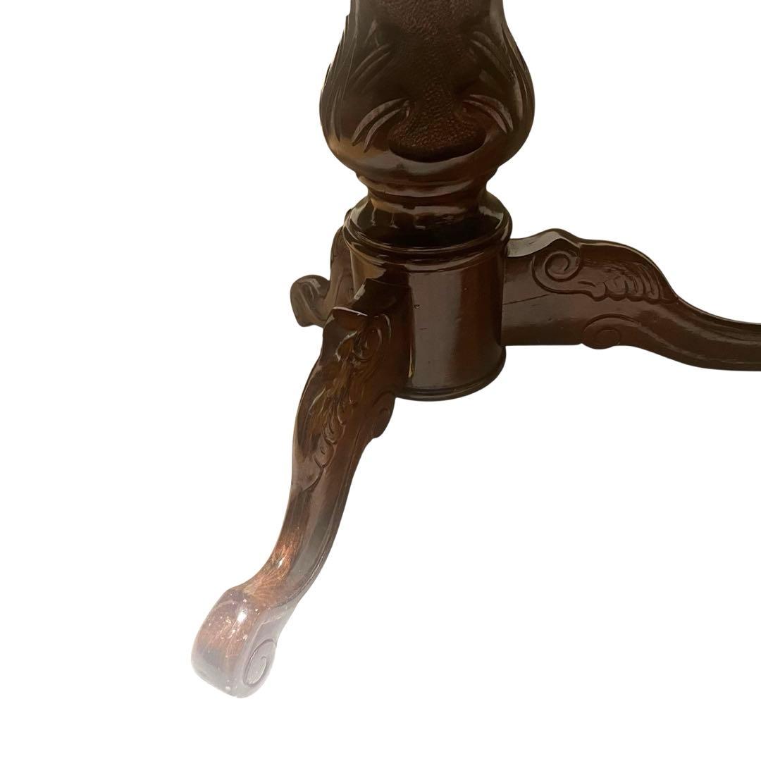 イタリア製　アンティーク　ローテーブル　象がん　象嵌　タロッコ社　テーブル