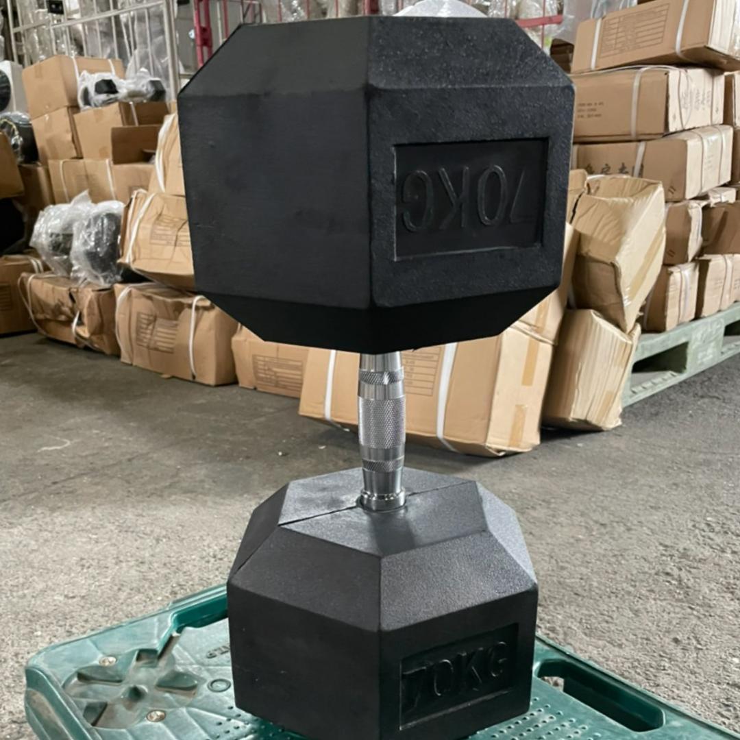 ラバー ヘックス ダンベル 70kg × 2個 セット