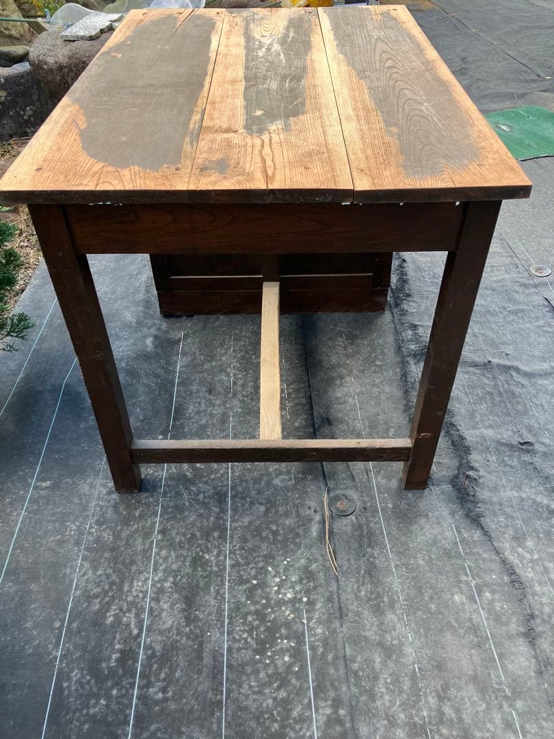 引き取り限定木製　アンティーク　レトロ　机　学習　事務　インテリア　引き取り限定