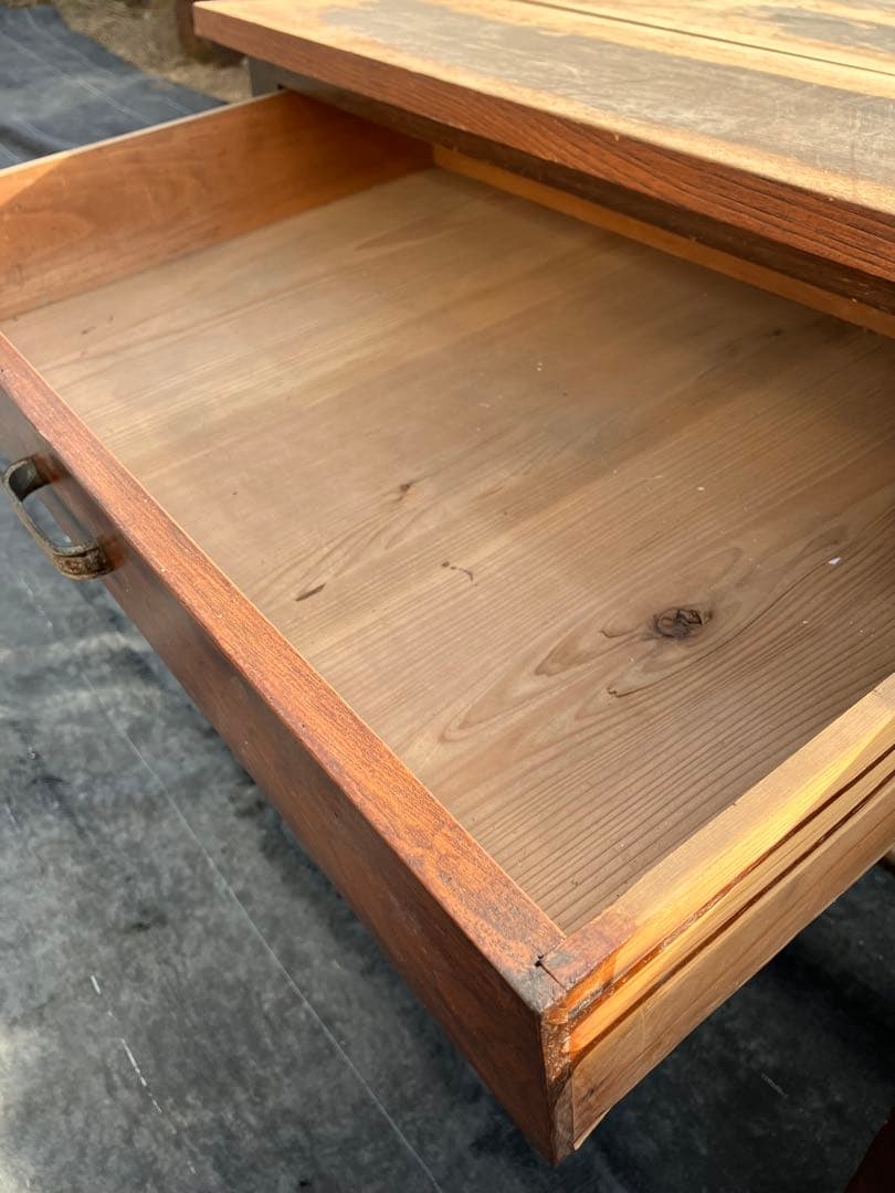 引き取り限定木製　アンティーク　レトロ　机　学習　事務　インテリア　引き取り限定