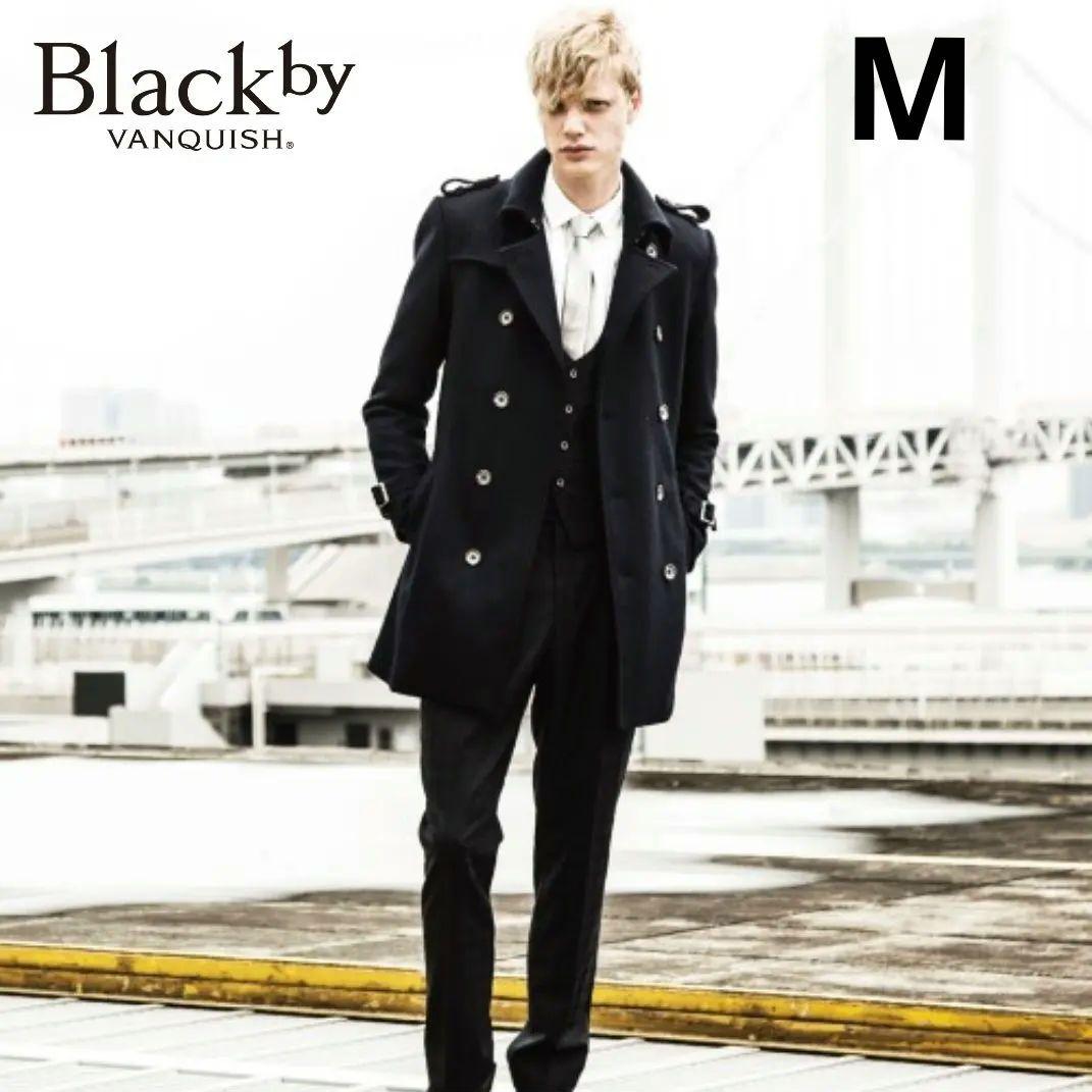 美品！Black by VANQUISH ウールトレンチコート BVJ035 M