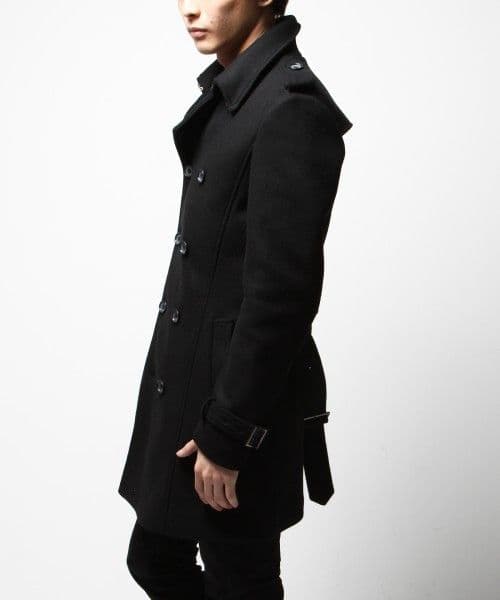 美品！Black by VANQUISH ウールトレンチコート BVJ035 M