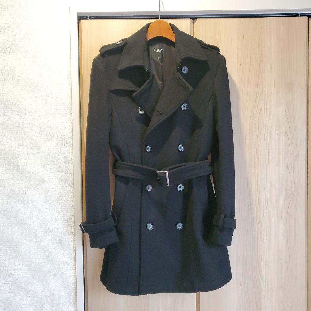 美品！Black by VANQUISH ウールトレンチコート BVJ035 M