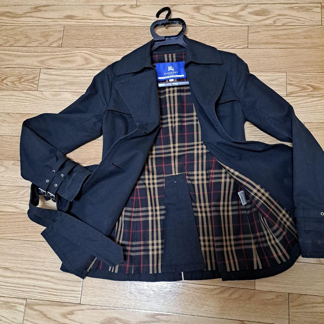 ネイビー トレンチコート ウエストベルト付き